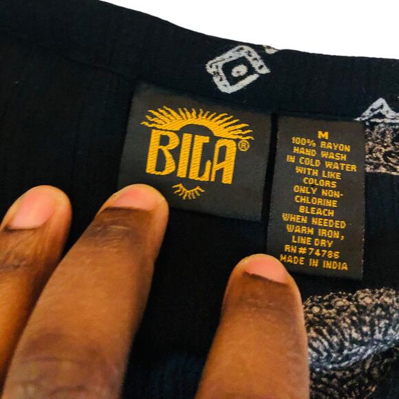 Bila Womens Black Sleeveless Maxi Straight Pencil Dress Hippie Boho Medium - Picture 6 of 7